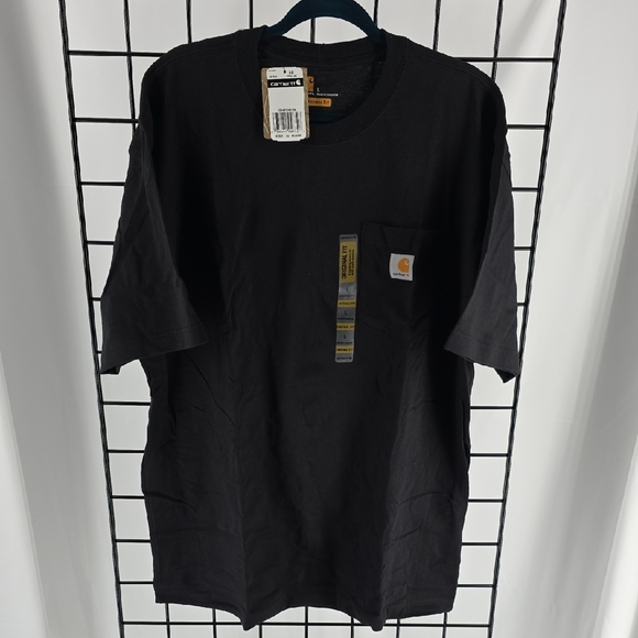 Carhartt Men's Classic Black Short Sleeve Tee Original Fit NEW L - Picture 1 of 5